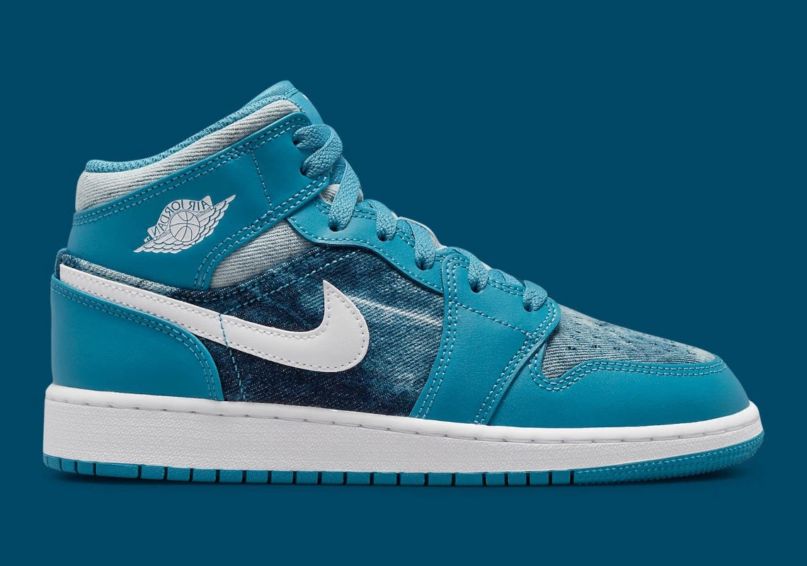 Air Jordan 1 Mid Washed Denim – GlobalSneakers