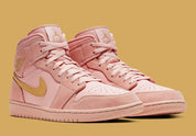 Jordan 1 Mid Coral Gold