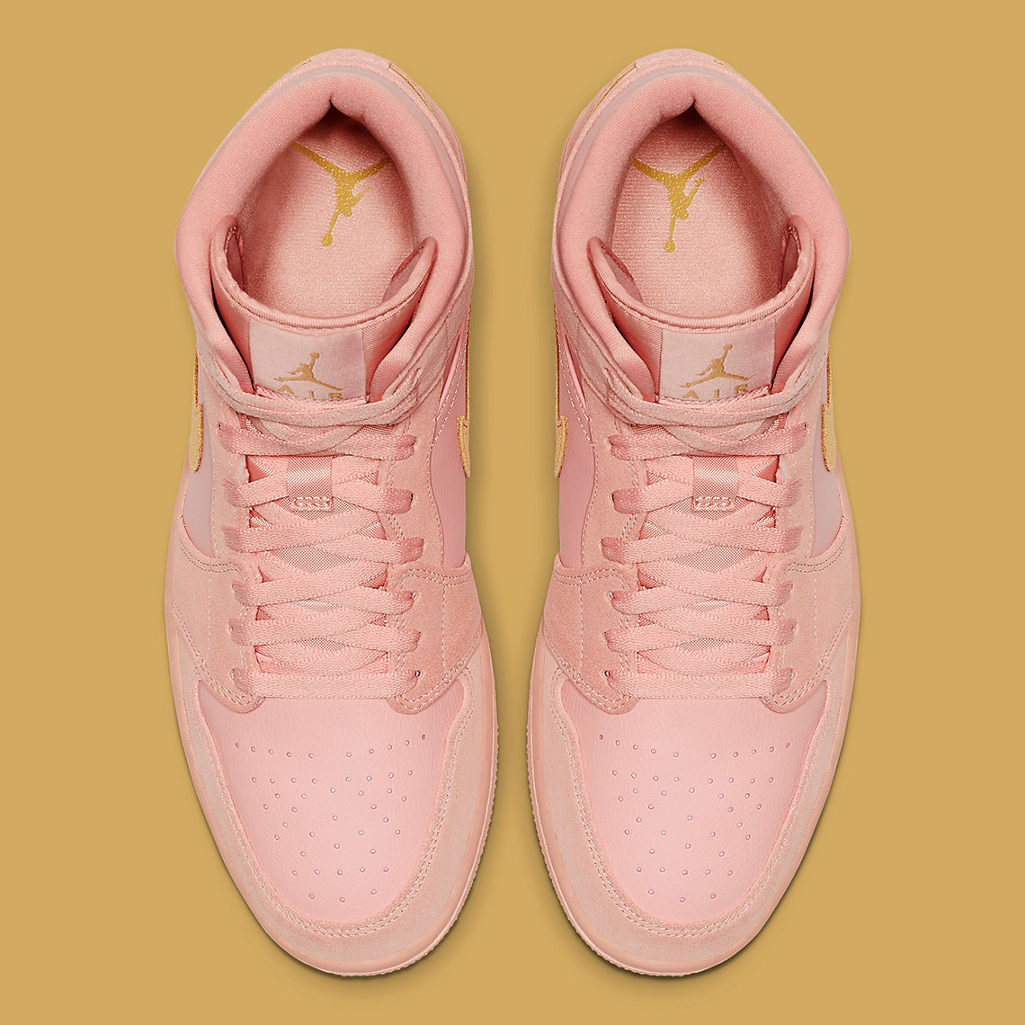 Jordan 1 Mid Coral Gold