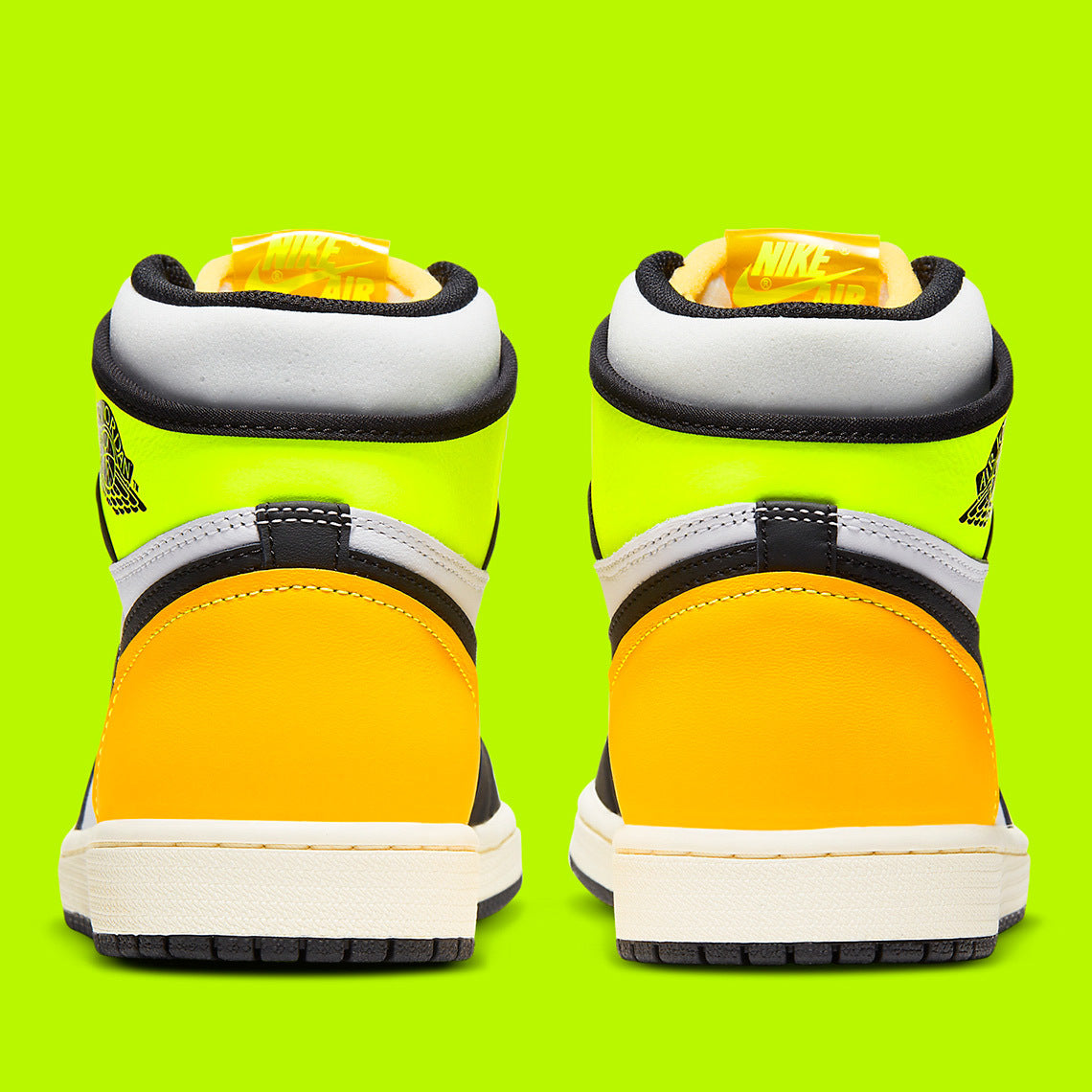 Jordan 1 Retro High White Black Volt University Gold