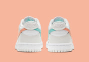 Nike Dunk Low White Bone Peach Aqua