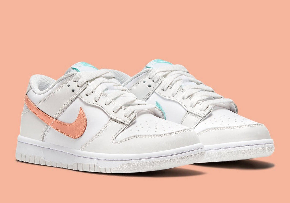 Nike Dunk Low White Bone Peach Aqua