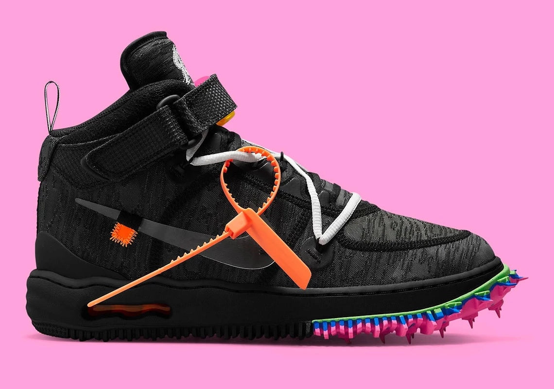 Nike air force 1 mid top black sales