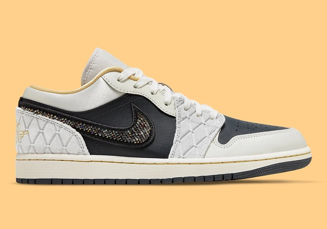 Jordan 1 Low Beaded Swoosh