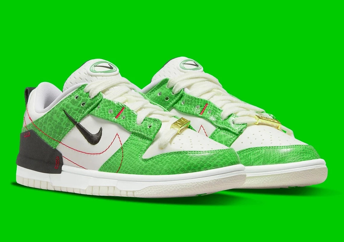 Nike Dunk Low Disrupt 2 Just Do It Snakeskin Green