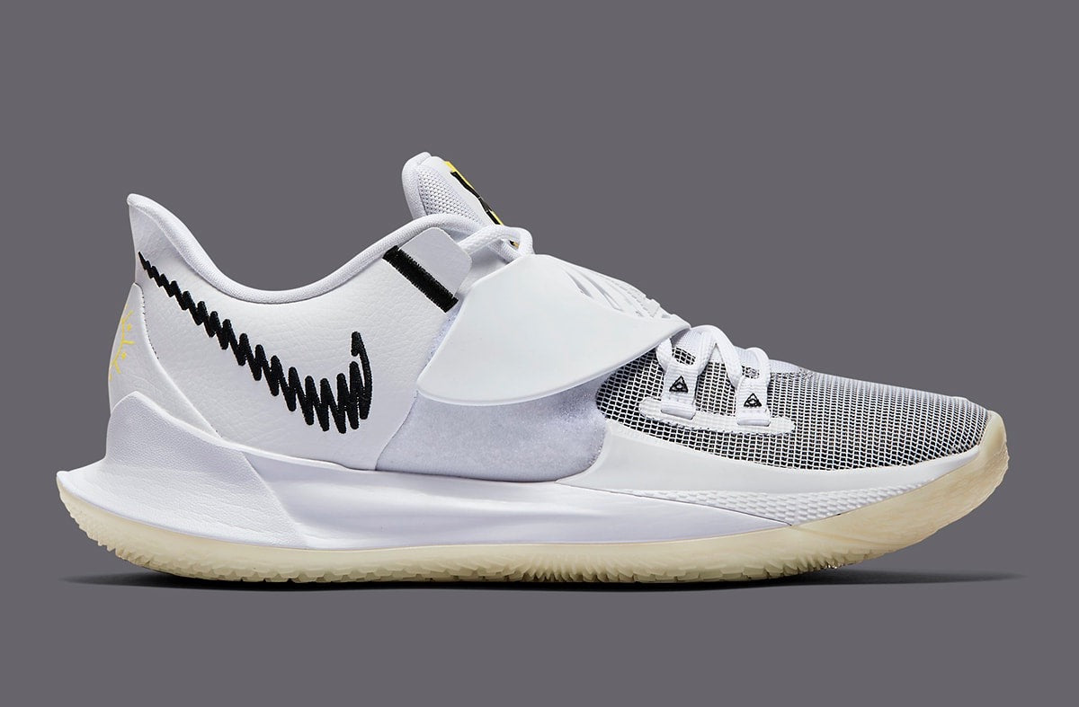 kyrie low 3 white and black