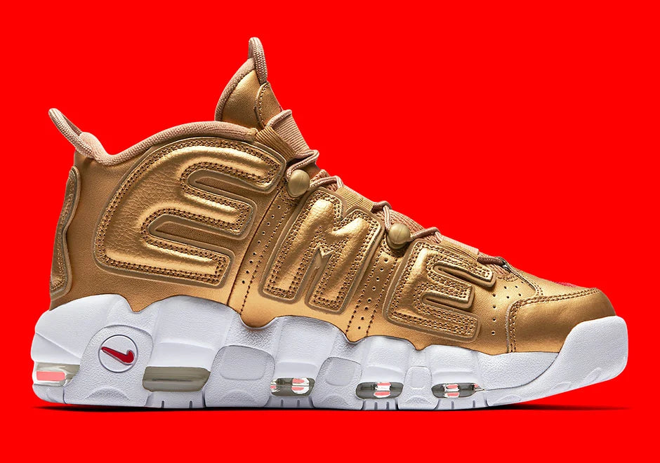 Nike Air More Uptempo Supreme Suptempo Gold