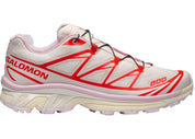 Salomon XT-6 Nostalgia avec tige en mesh respirant, renforts synthétiques thermocollés, technologies Quicklace, SensiFit, EnergyCell et semelle Contagrip au design technique.