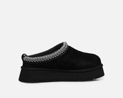 UGG Tazz Slipper Black – mules noires en suède avec semelle caoutchouc durable