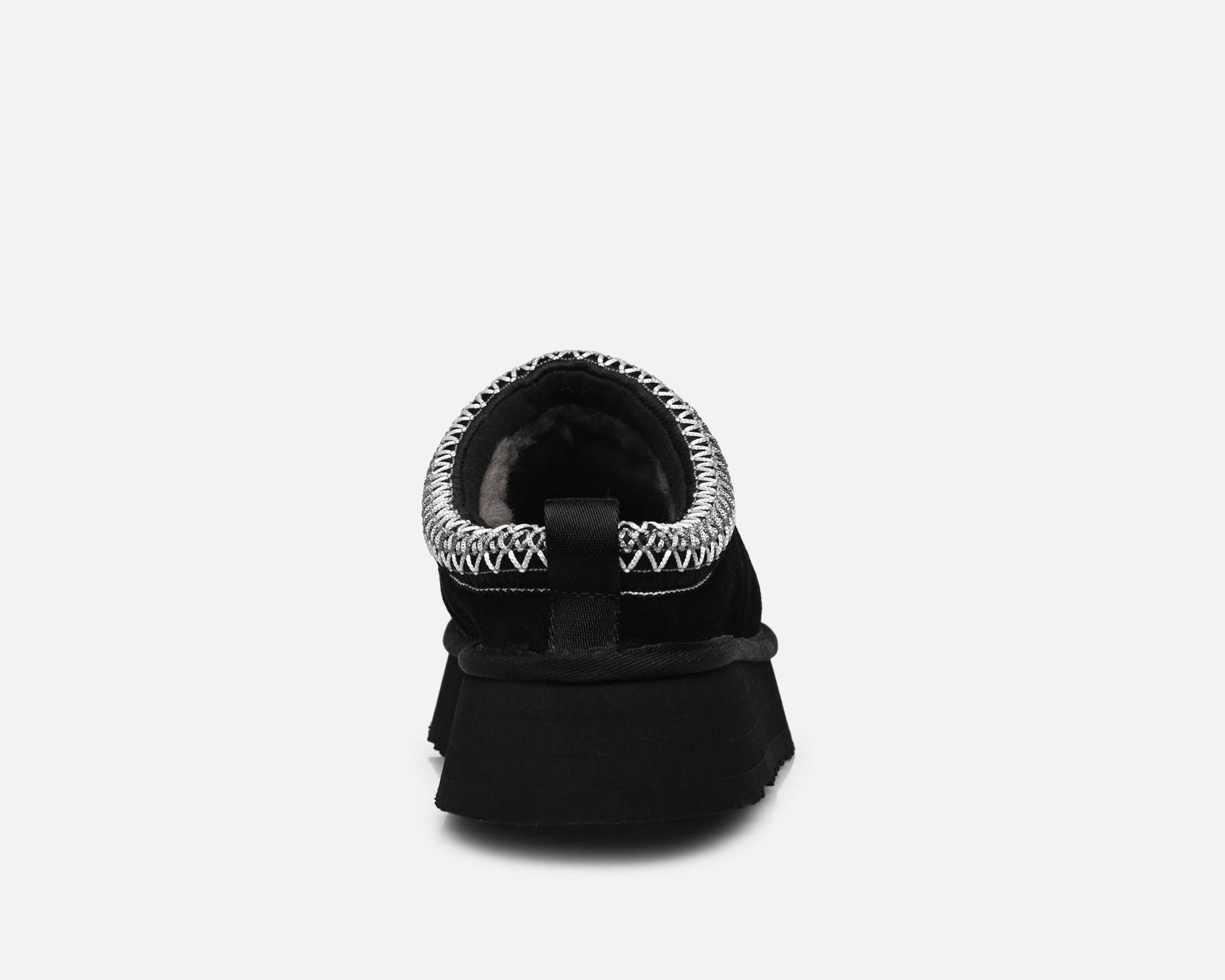 UGG Tazz Slipper Black – mules noires en suède avec semelle caoutchouc durable