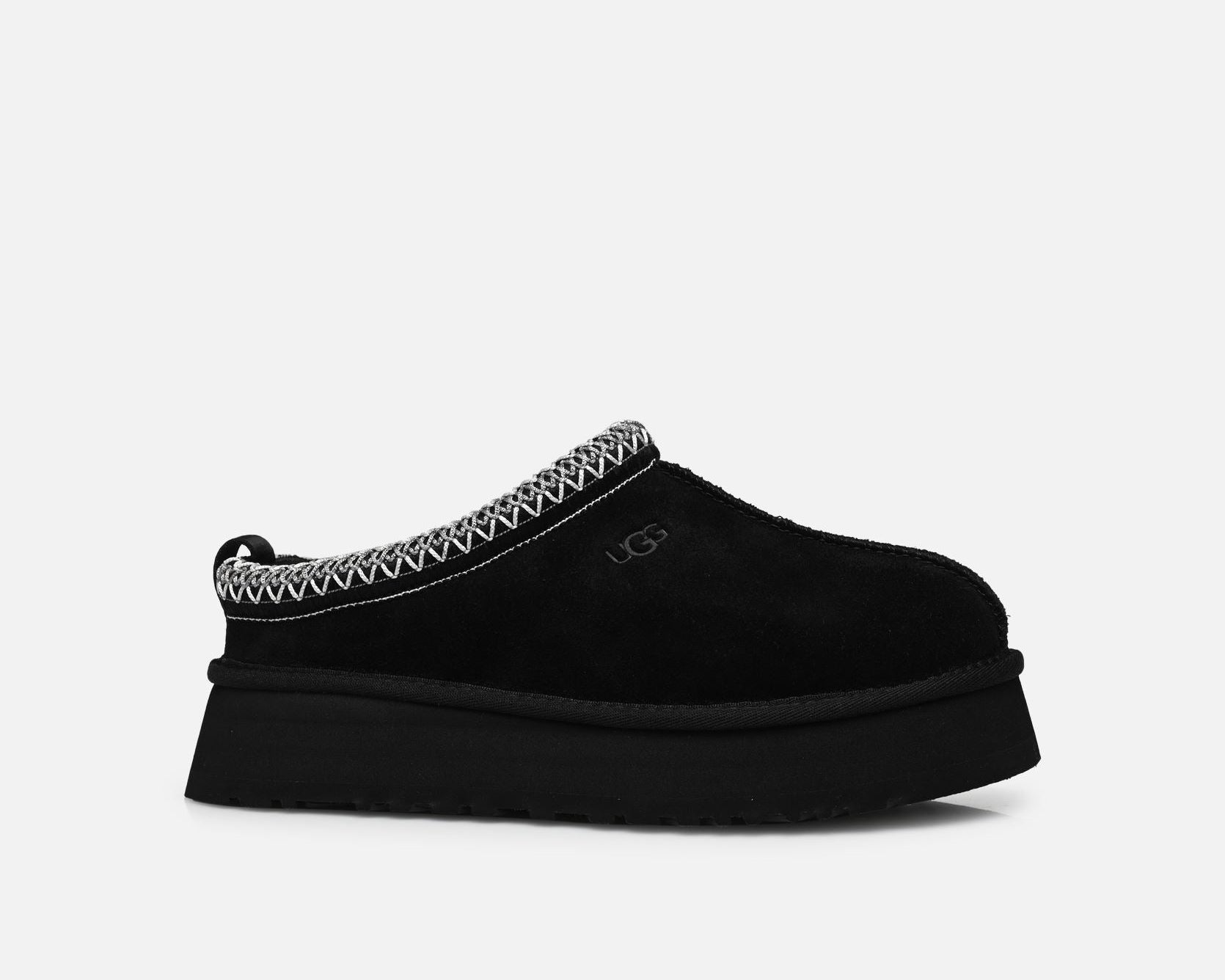 UGG Tazz Slipper Black – mules noires en suède avec semelle caoutchouc durable