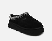 UGG Tazz Slipper Black – mules noires en suède avec semelle caoutchouc durable