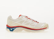 Salomon XT-6 Almond Milk en mesh crème avec système Quicklace, amorti EnergyCell et semelle Contagrip adaptée aux terrains variés.