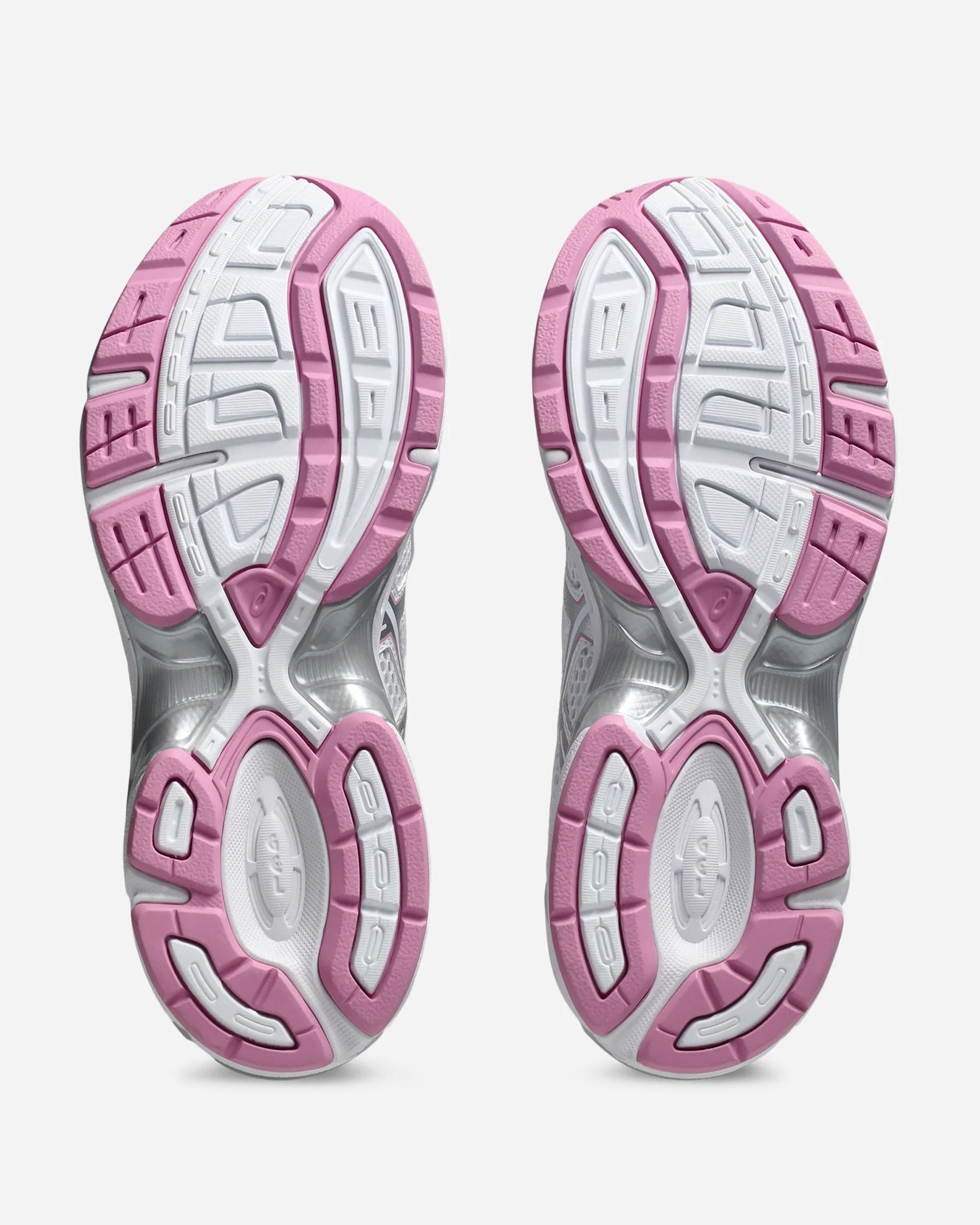 ASICS Gel-1130 White Pure Silver Pink – sneakers rétro blanches avec détails argentés et rose pastel, amorti GEL, vue de la semelle