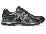 ASICS Gel-Sekiran Black Carbon en mesh noir avec détails gris anthracite, amorti GEL et silhouette technique contemporaine.