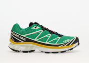 Salomon XT-6 Bright Green en textile vert vif avec renforts synthétiques, système Quicklace™, maintien SensiFit™ et semelle Contagrip®.