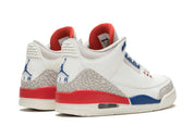 Sneakers Air Jordan 3 Retro en cuir premium avec imprimé éléphant, coloris dynamique international, amorti Air visible et design iconique.
