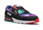 Sneakers Nike Air Max 90 Supernova 2020 noires avec motifs multicolores galaxie en mesh et matières synthétiques avec amorti Air visible