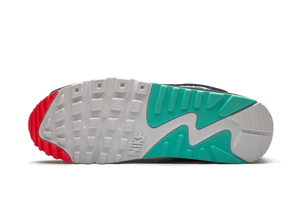 Sneakers Nike Air Max 90 Supernova 2020 noires avec motifs multicolores galaxie en mesh et matières synthétiques avec amorti Air visible