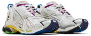 Texte alternatif (alt) :
Balenciaga Runner Gradient White Multi avec tige en mesh respirant, empiècements en cuir et matières synthétiques blancs, finitions multicolores en dégradé et semelle épaisse en caoutchouc.