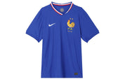 Nike France 2024/25 Match Home ADV Authentic Jersey Bright Blue/University Red/White, maillot domicile authentique de l'Équipe de France avec technologie Dri-FIT ADV et finitions premium vu de face. 