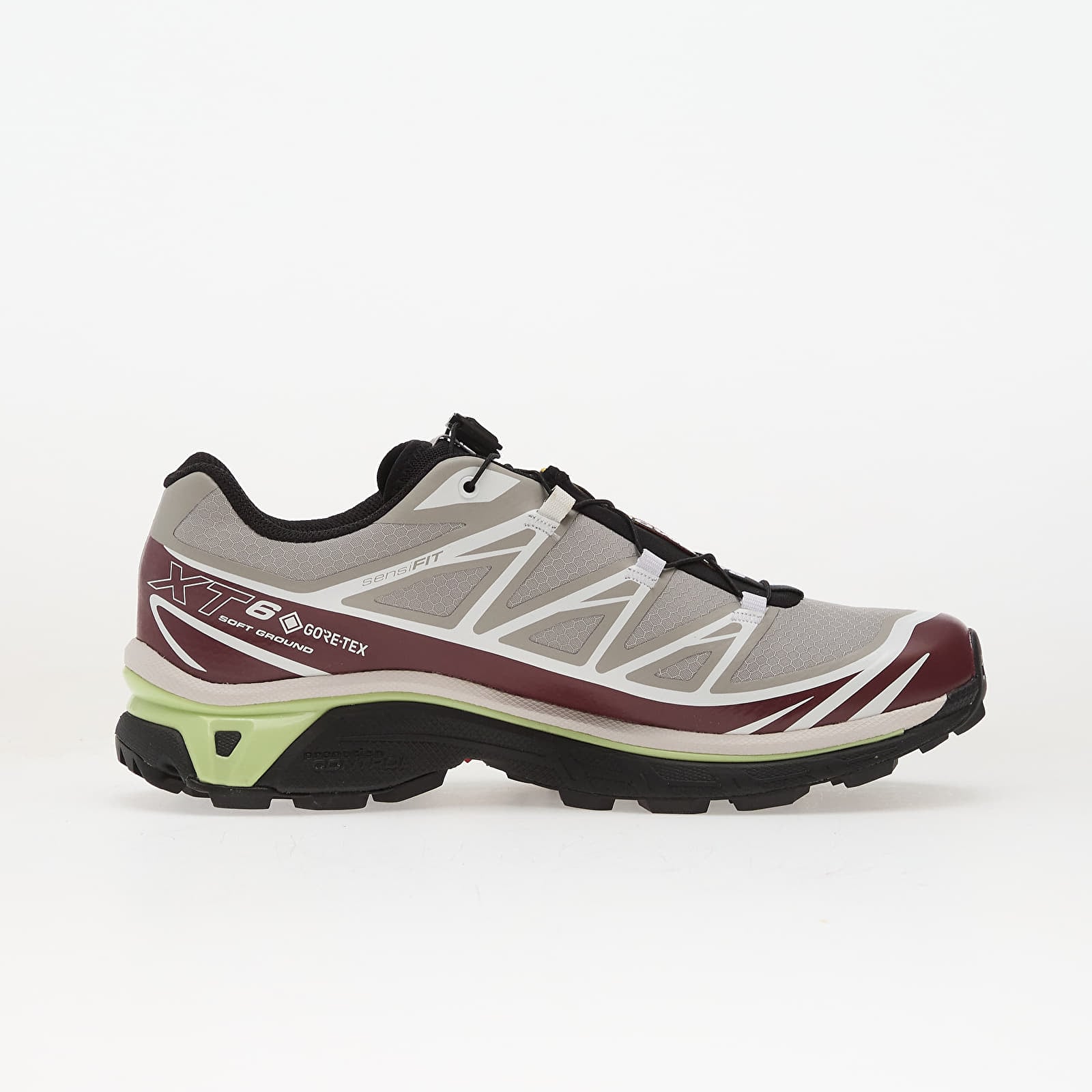 Sneakers Salomon XT-6 Gore-Tex Paloma Maroon Banner en mesh technique imperméable avec Agile Chassis System et semelle Contagrip premium.