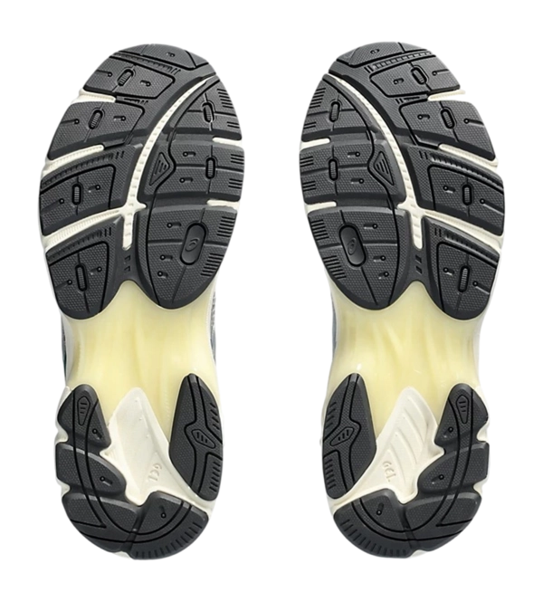 Sneaker ASICS GT-2160 Seal Grey Jewel Green en mesh gris avec détails verts et amorti GEL pour un confort optimal.