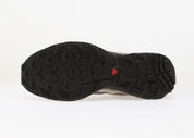 Salomon XT-6 Shadow Almond Milk Black Coffee Chocolate L45418700 en textile crème, brun et chocolat avec renforts synthétiques et semelle technique.