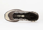 Salomon XT-6 Shadow Almond Milk Black Coffee Chocolate L45418700 en textile crème, brun et chocolat avec renforts synthétiques et semelle technique.