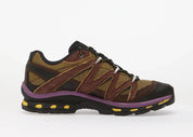 Salomon XT-Quest Expedition L49177400 en noir et Bitter Chocolate avec cuir effet vintage, lacets en corde et détails Concord Grape.