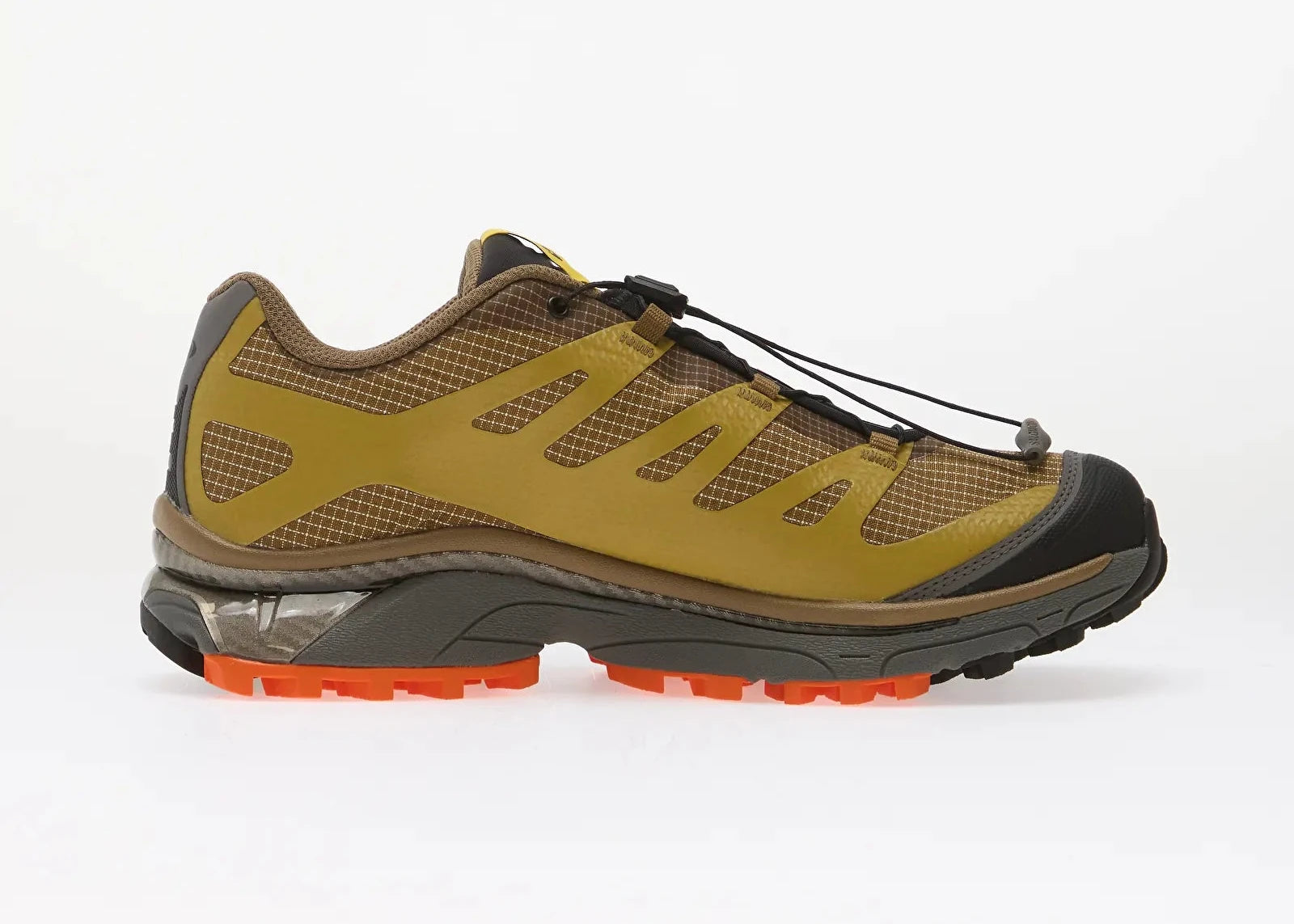 Salomon XT-4 OG Coyote Brown Willow Dragon Fire L49210700 en mesh brun avec accents Willow et Dragon Fire, GORE-TEX et Quicklace™.