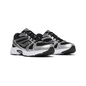 Saucony Grid Ride Millennium noire avec superpositions argent métallisé et amorti GRID.Vue de profil