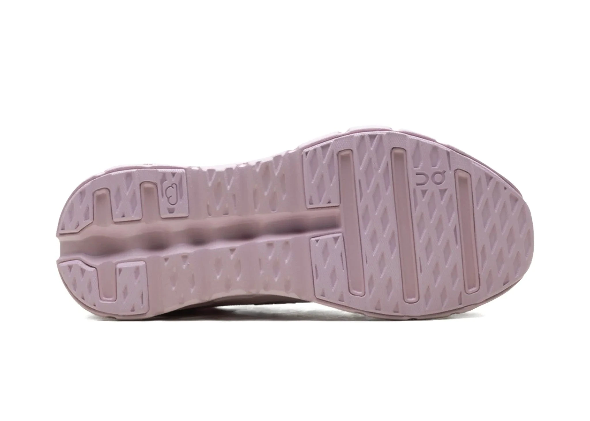 Vue sur la semelle de la sneakers premium On Running Cloudtilt LOEWE rose pâle en mesh technique avec semelle CloudTec Phase et finitions luxe