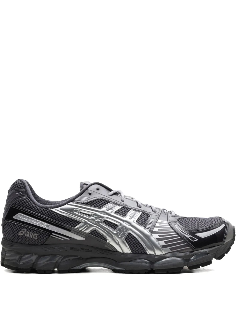 Sneakers ASICS Gel-Kayano 12.1 Kith Tornado Argent Pur en mesh technique avec amorti GEL® et semelle FF Blast+ premium.Vue de coté 