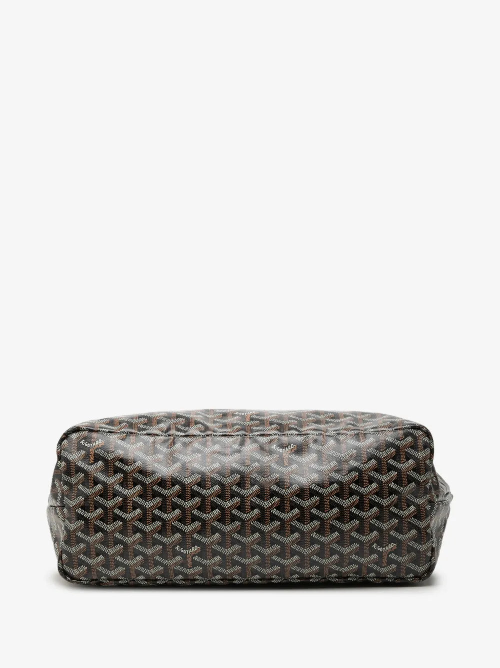 Goyard Saint Louis Tote PM Black, cabas en toile Goyardine noire à motif chevrons avec poignées en cuir et pochette intérieure amovible.