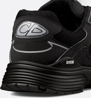 Dior B30 Triple Black – sneakers unisexes en noir intégral, alliant confort et luxe, vue de dos 3/4