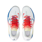 Nike Air Zoom GT Cut Titan x Dylan Harper White Multi, chaussure de basketball Nike blanche multicolore avec technologie Zoom Air et détails Titan x Dylan Harper vue du dessus. 