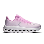 On Running Cloudtilt Bloom Sakura, sneaker lifestyle rose On Running équipée de la technologie CloudTec Phase® et de l'amorti Helion™ vue de profil. 