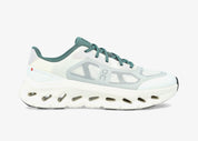 On Running Cloudtilt Remix Ivory Olive, sneaker lifestyle On Running ivoire et vert olive équipée de la technologie CloudTec Phase® et de l'amorti Helion