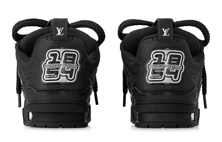 Louis Vuitton LV Skate Sneaker Black, sneaker de luxe Louis Vuitton noire inspirée du skate avec matériaux premium et finitions haut de gamme.