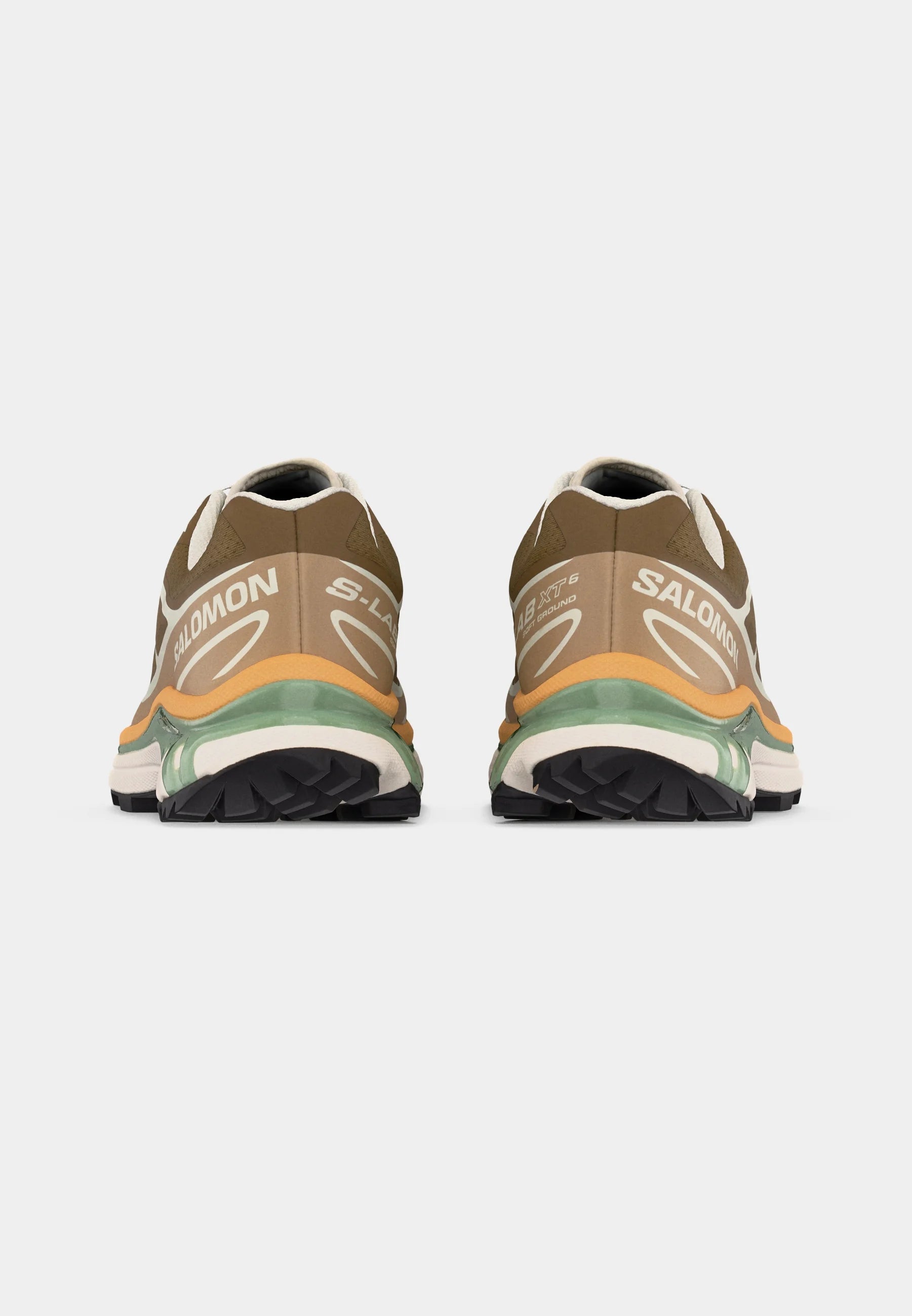 Salomon XT-6 Coyote Brown Sahara Sun avec tige en mesh brun, renforts synthétiques, détails Sahara Sun, technologies Quicklace, SensiFit, EnergyCell et semelle Contagrip.