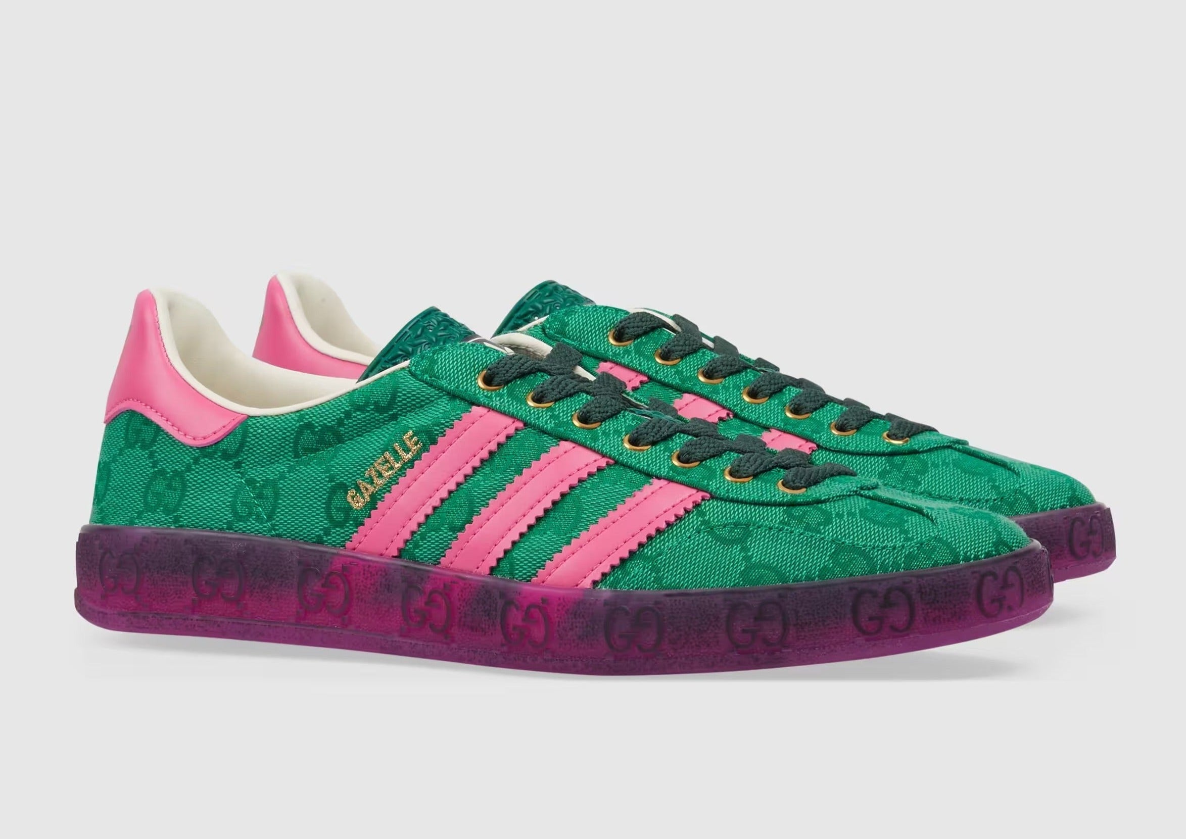 adidas x Gucci Gazelle Green GG Monogram