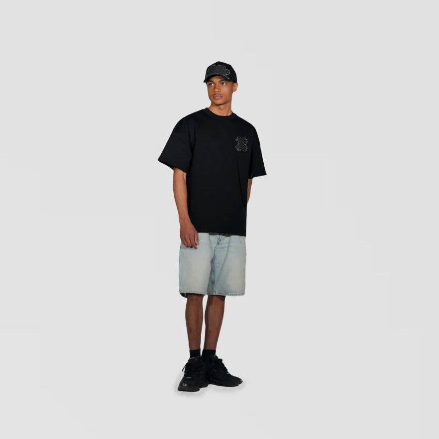tee shirt torom noir vue de loin et de face