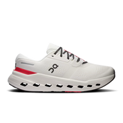 On Running Cloudrunner 3 Ivory Robin crème et bleu en mesh technique avec semelle CloudTec et mousse Helion performante. vue de profil