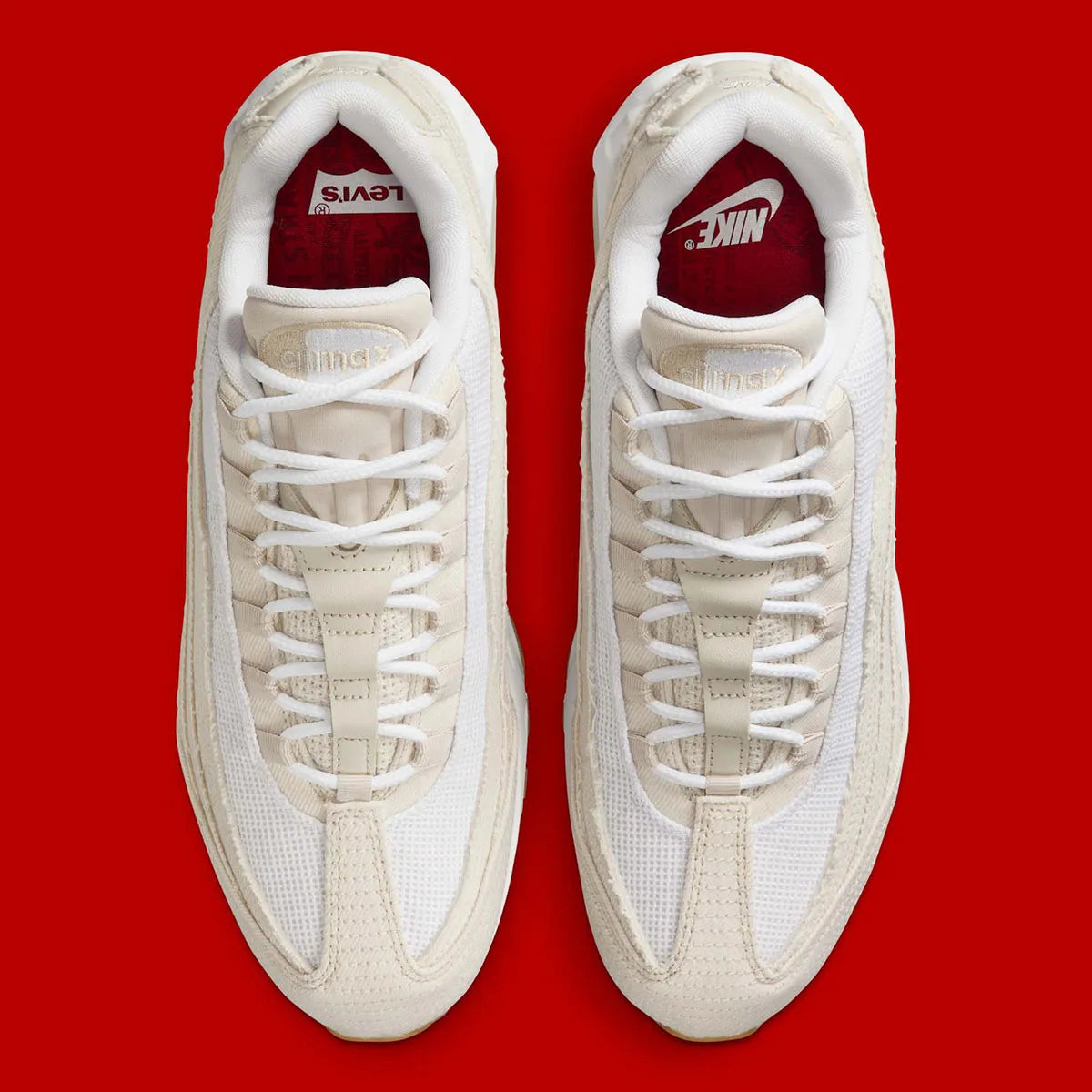 Chaussure de rue Nike Air Max 95 OG Levis Light Orewood Brown , semelle confortable, vu de haut