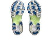 Chaussure de running ASICS GEL-Kayano 14 “Sprite” , argenté , vert, semelle légère , vue du dessous