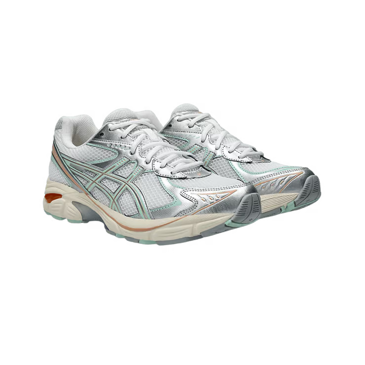 Sneakers ASICS GT-2160 Miami Dolphins en mesh respirant, avec empiècements synthétiques premium, amorti GEL et coloris turquoise, orange et blanc contrastés.