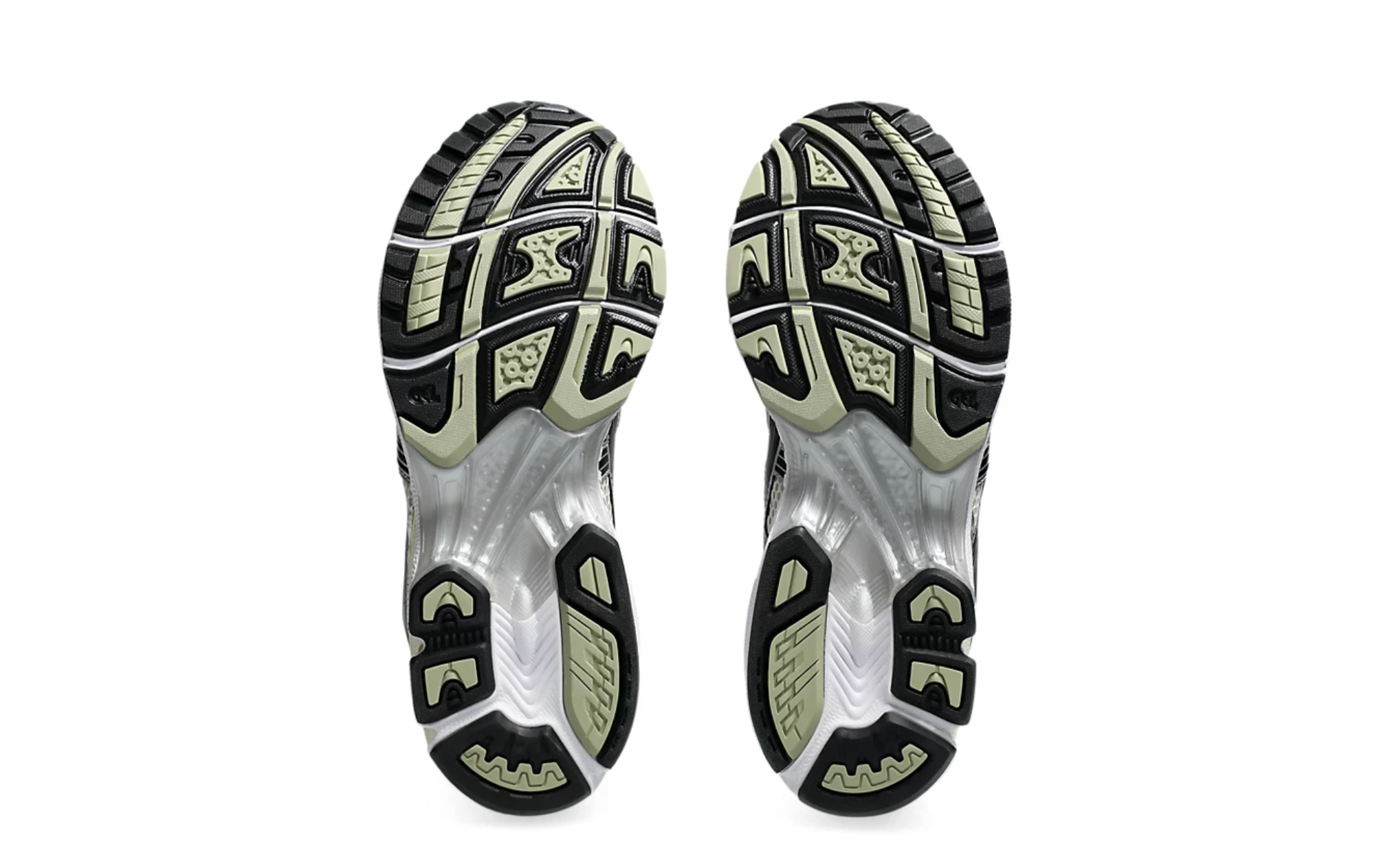 chaussure de running ASICS Gel-Kayano 14 Argenté , semelle confortable , vue du dessous