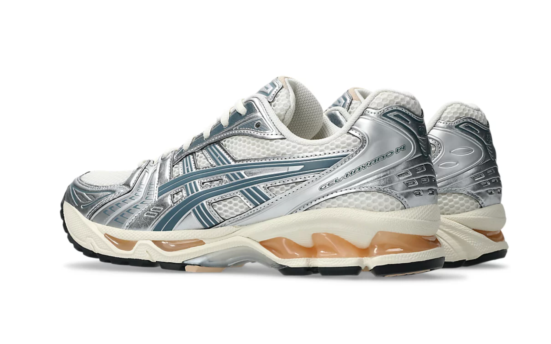 ASICS Gel-Kayano 14 Birch Pure Silver Teal Gold