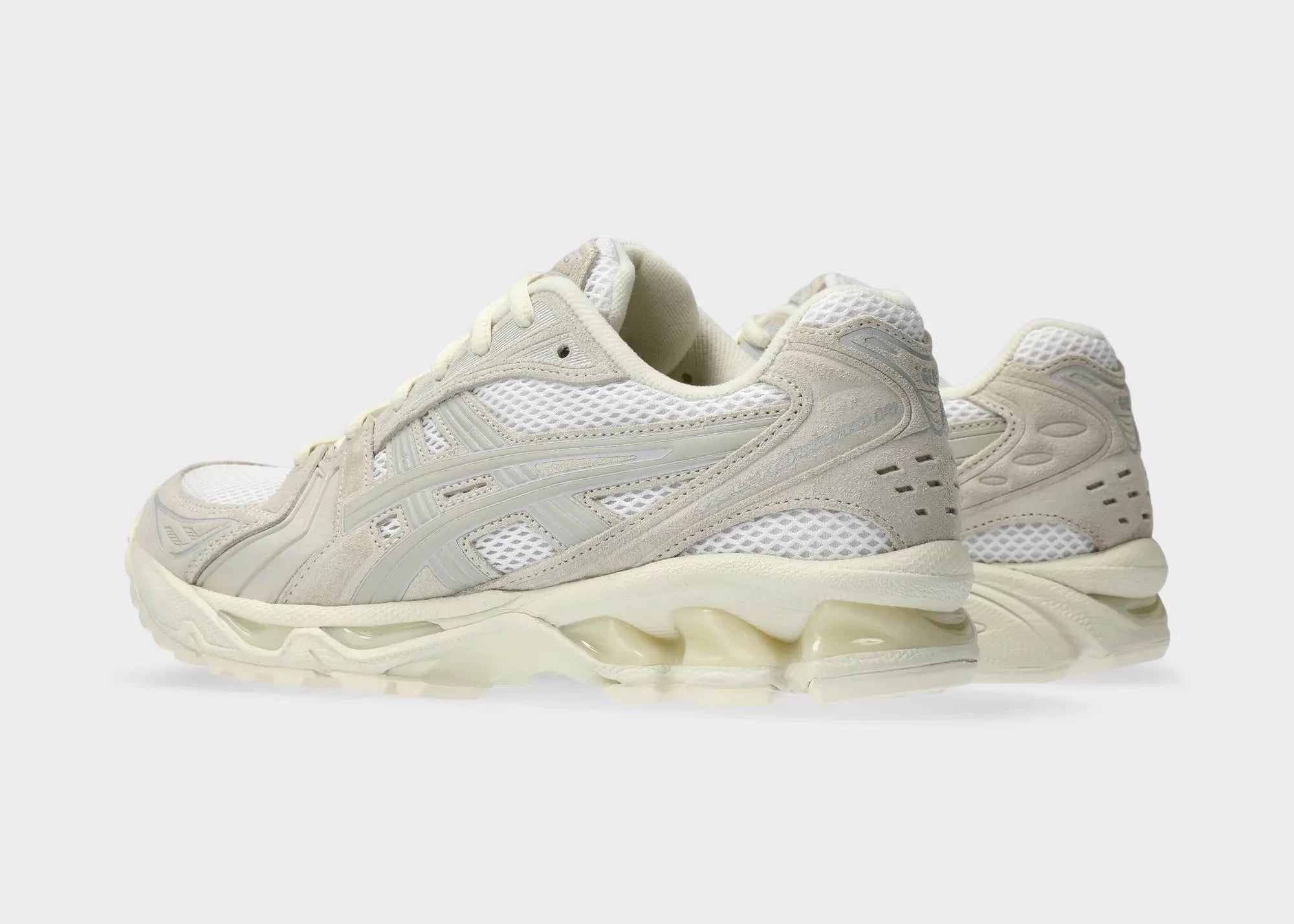 ASICS Gel-Kayano 14 White Smoke Grey – sneakers femme confortables , vue de 3/4  